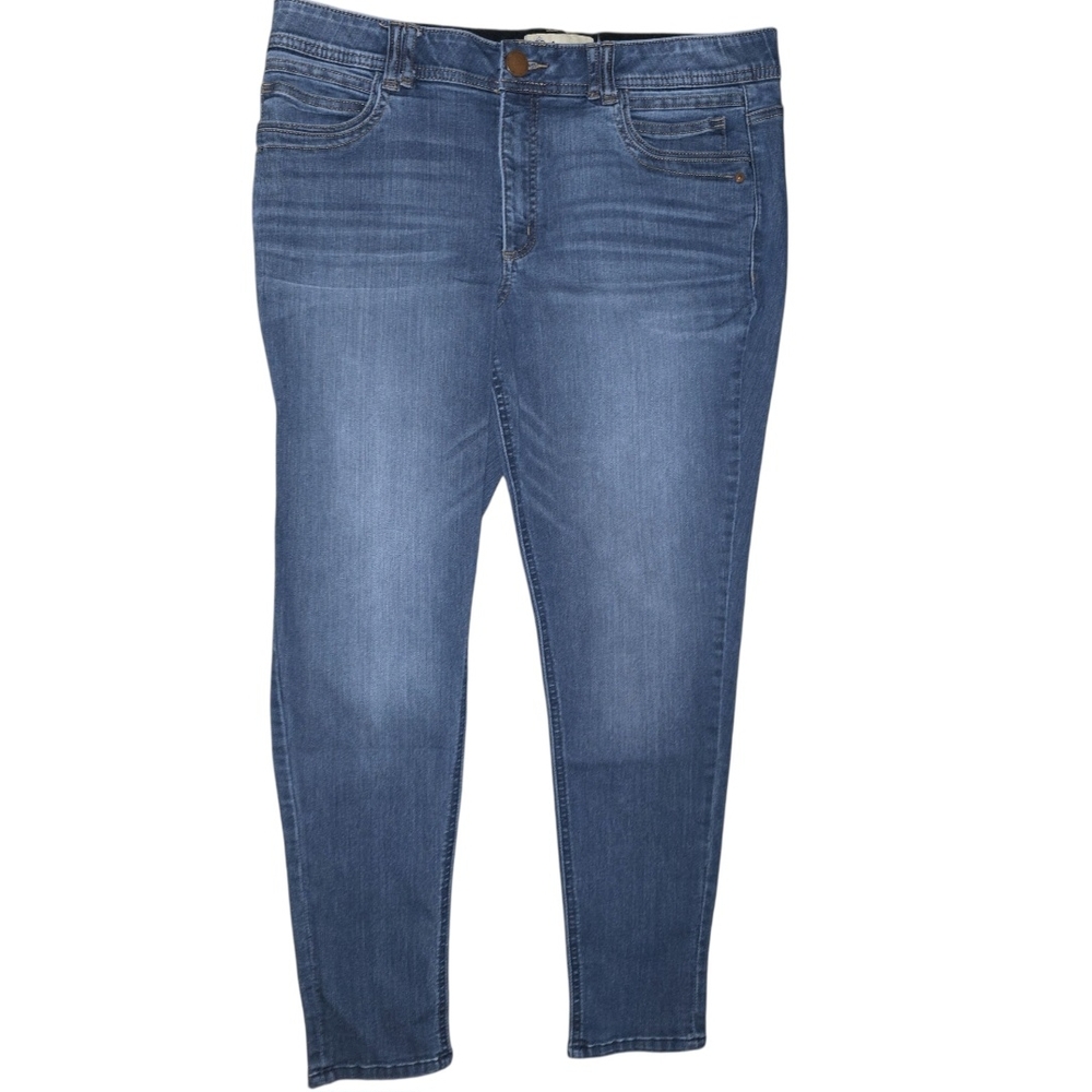 Democracy‎ Jeans Womens 16 Ab Technology Ankle Skimmer Blue Denim Tummy Control